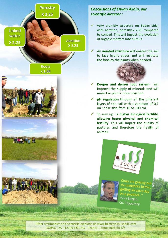 Soil profile bergin's farm in Tipperary , Ireland -april 2014 4in 
