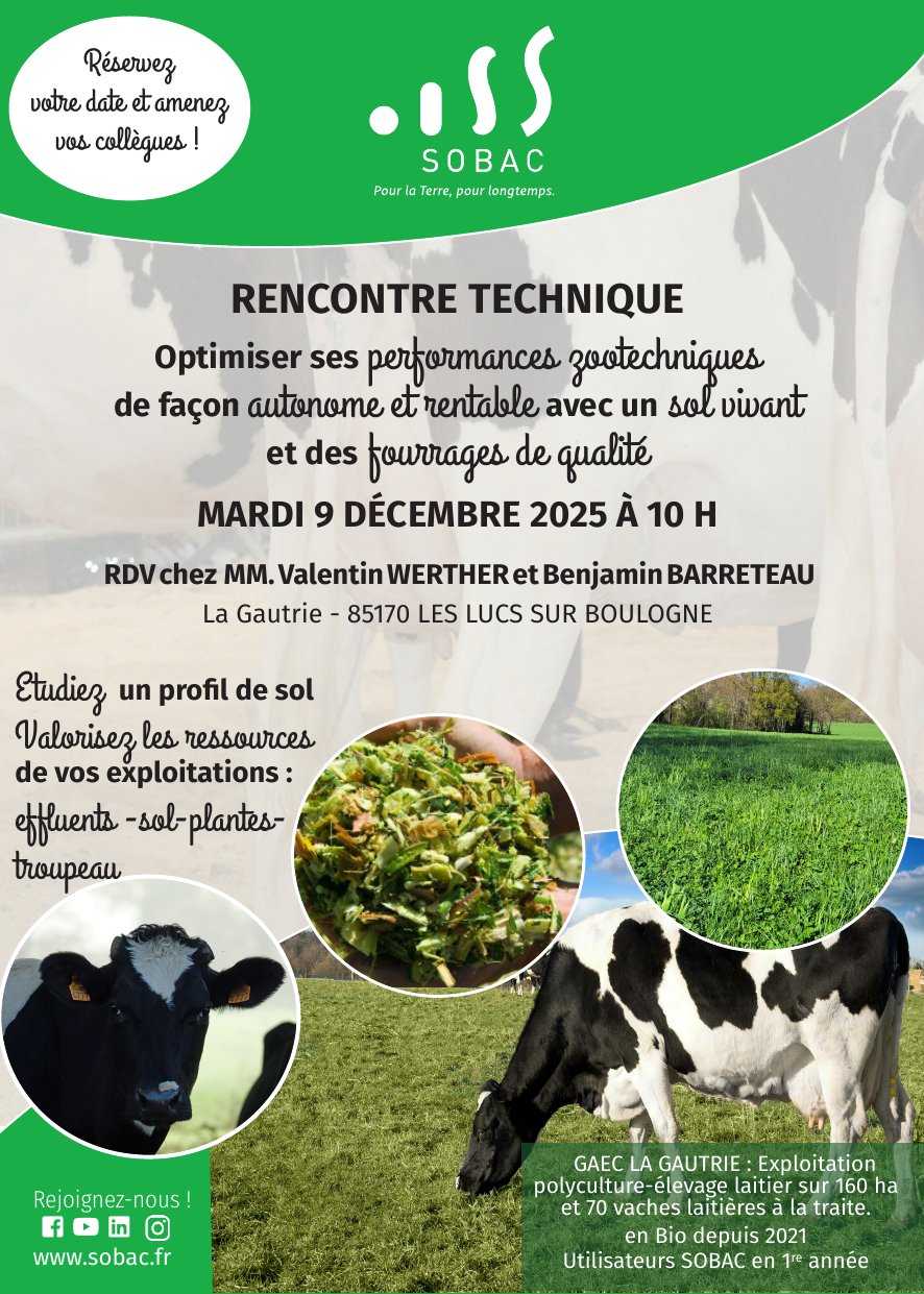 Profil de sol animé par SOBAC chez le GAEC La Gautrie aux Lucs-sur-Boulogne.